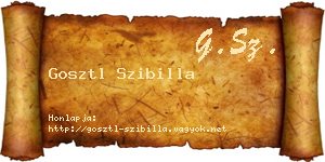 Gosztl Szibilla névjegykártya